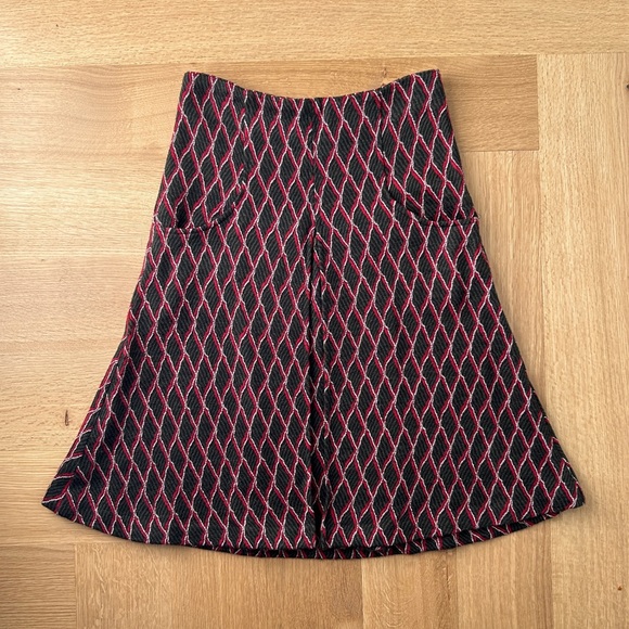 Diane Von Furstenberg Dresses & Skirts - DVF Diane von Furstenberg Jacquard Inverted Pleat A-Line Printed Knit Skirt 2